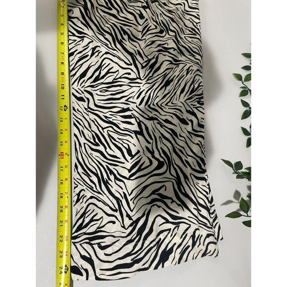 Nicole Miller New York Zebra Print 100% Linen Wide-Leg Pants Size S - Picture 11 of 13